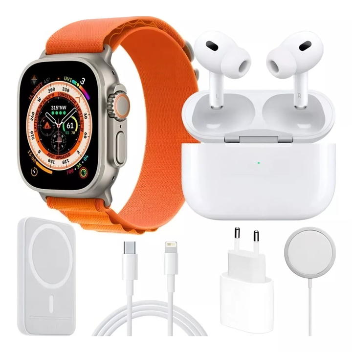 Combo Smartwatch Airpods Pro Cargador X8